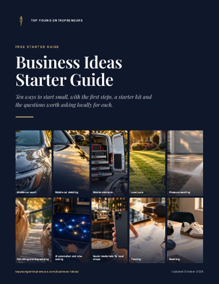 First page of the Business Ideas Starter Guide