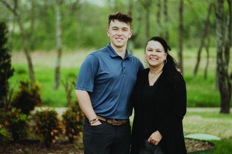 Christian Meza with his mother Pam Meza, co-founders of the Folds of Honor Nevada chapter