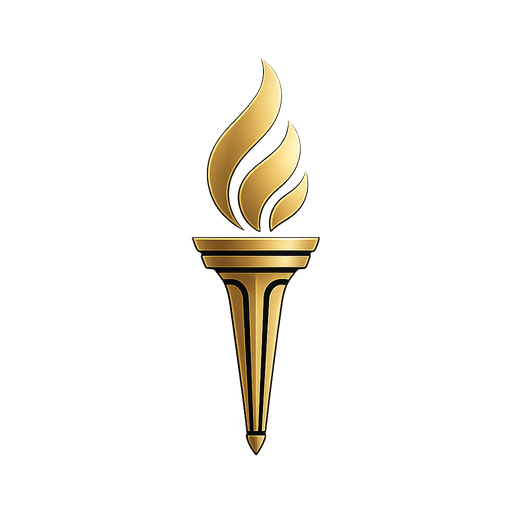 Top Young Entrepreneurs torch mark, gold on navy
